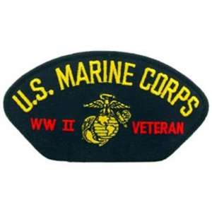  U.S.M.C. WWII Veteran Hat Patch 2 3/4 x 5 1/4 Patio 