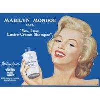 Marilyn Monroe Lustre Creme Shampoo Ad Tin Sign  