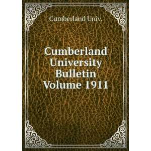  Cumberland University Bulletin Volume 1911 Cumberland 