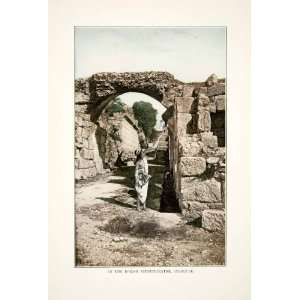 1908 Color Print Neapolis Siracusa Italy Roman Amphiteather 