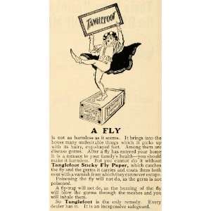   Sticky Fly Paper Traps Catcher   Original Print Ad