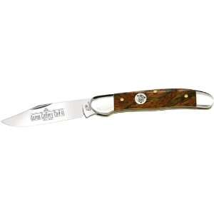 Queen Knives 41CZ Copperhead Knife with Curly Zebra African Hardwood 