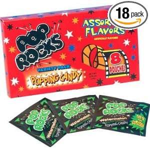 Pop Rocks Assorted Flavors Theatre Size Boxes (Pack of 18)  