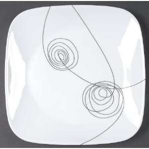 Corning Scribble Lines Luncheon Plate, Fine China Dinnerware  