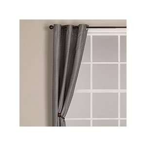  Silver Dupioni Grommet Curtain