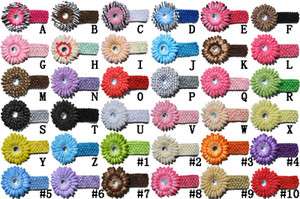 wholesale 100pcs Baby Crochet Headband 4 Daisy Flower  