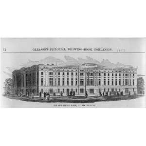  The new custom house,New Orleans,Louisiana,LA,1854 