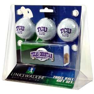  Texas Christian Horned Frogs NCAA 3 Golf Ball Gift Pack w 