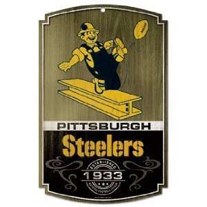   NFL Pittsburgh Steelers Sign   Wood Style Vintage