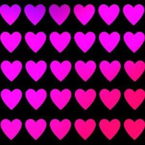  Cute hot pink and purple hearts Sticker 