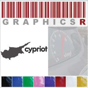  Sticker Decal Graphic   Cyprus Cypriot Country Silouette 