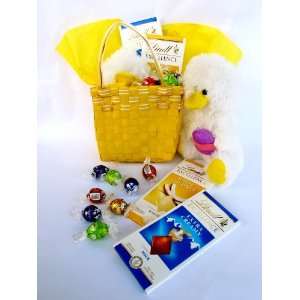  Tote Easter Bag Filled With 2 Jumbo Block Lindt Chocolate Candy 