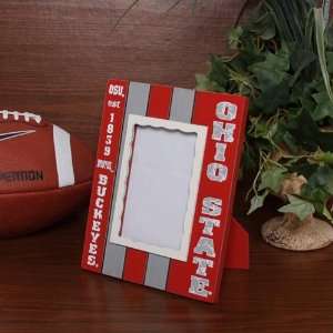  Ohio State Buckeyes Scarlet Gray Striped Vertical Picture 