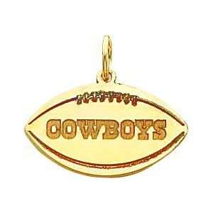  14K Gold NFL Dallas Cowboys Football Charm Sports 