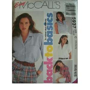  MISSES SHIRT IN TWO LENGTHS SIZE 10 12 14 EASY MCCALLS 