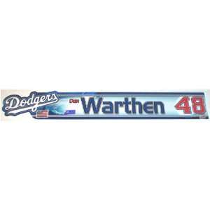 Dan Warthen #48 2007 Dodgers Game Used Locker Room Name Plate