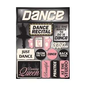   Signature Dimensional Stickers 4.5X6 Sheet Dance; 3 Items/Order