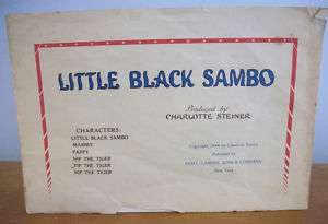 1944 LITTLE BLACK SAMBO, Illustrated  