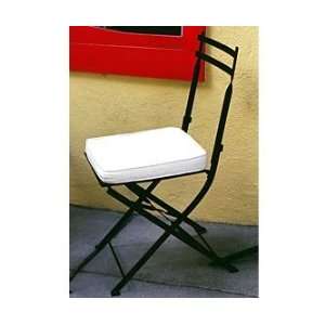 Folding Iron Dining Chair with Cushion 