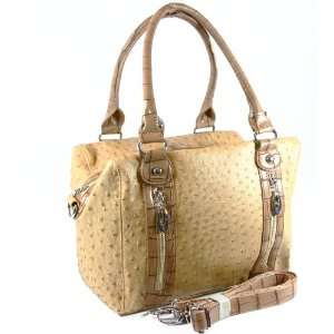   , Ostrich Style Satchel / Handbag Lady Purse  LIMITED EDITION  (B013