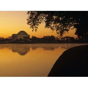  Tidal Basin and Jefferson Memorial at Dusk, Washington, D 