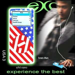  sArt Case for Ipod nano 2gb Flags USA 3  Players 