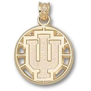  Indiana University IU Pierced Basketball Pendant (Gold 