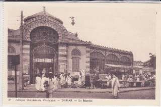 Dakar Africa Le Marche old 1900s vintage Postcard  
