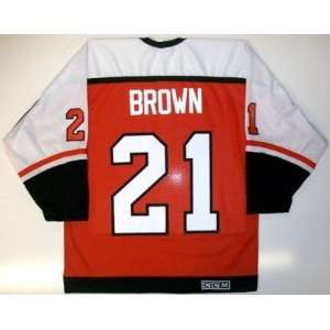  Dave Brown Philadelphia Flyers Ccm Jersey Orange Large 