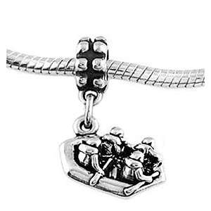  Sterling Silver Rafters Rafting Dangle Bead Charm Jewelry
