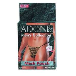  Bundle Adonis Mens Mesh Pouch  Leopard and 2 pack of Pink 