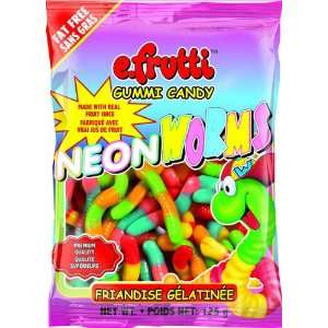 frutti Neon Worms, 4.4 Ounce Bags (Pack of 12)  Grocery 