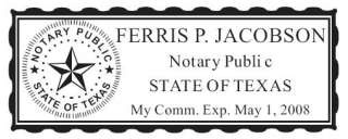 Texas Notary Pre Inked Stamp  