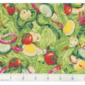  45 Wide Chefs Choice Tossed Salad Green Fabric By The 