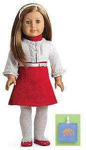 AMERICAN GIRL RUBY & RIBBON OUTFIT Red Dress Party Clothes Genuine 