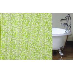  Green Zebra Shower Curtain