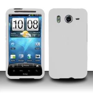 Rubber White Hard Case Snap Cover for HTC Inspire 4G  