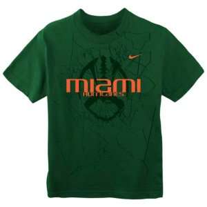  Miami Hurricanes Green Nike Youth 2011 Official Football 