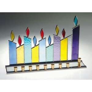  Candle Menorah   Stained Glass