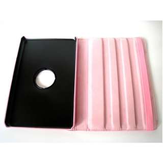 NEW KINDLE FIRE PU LEATHER 360 ROTATE HARD CASE COVER STAND PINK 