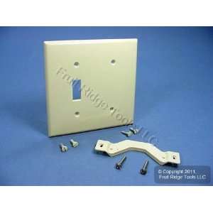 Leviton Ivory UNBREAKABLE Combination Switch/Blank Wall Plate Cover 