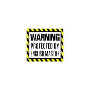  Warning Protected by ENGLISH MASTIFF   Dog   Window Bumper 