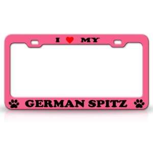 LOVE MY GERMAN SPITZ Dog Pet Animal High Quality STEEL /METAL Auto 