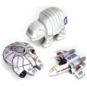  Star Wars Super Deformers Vehicle Plush Set Of 3 Toys 