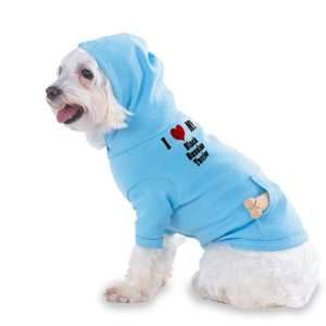  I Love/Heart Black Russian Terrier Hooded (Hoody) T Shirt 