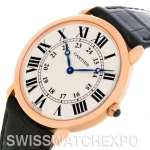 Cartier Ronde Louis 18K Rose Gold Mens Watch W6800251  