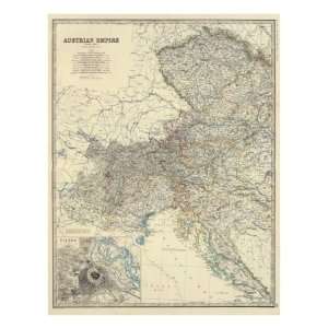 Austria West, c.1861 Giclee Poster Print by Alexander Keith Johnston 