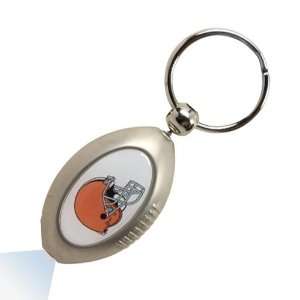  Cleveland Browns Silver Football Flashlight Keychain 