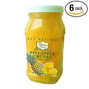 Green Acres Pineapple Chunks in Light Syrup, 24.5 Ounce (Pack of 6 