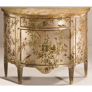  Hand painted Demilune Cabinet
